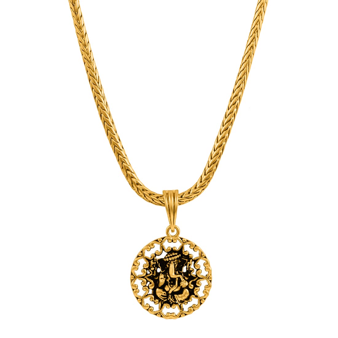 Nakabh Oxidised Gold Plated 3D Pendant Chain for Men Boys (NAK-2304207) (B0BCK6LZW1) Amazon Price History, Amazon Price Tracker
