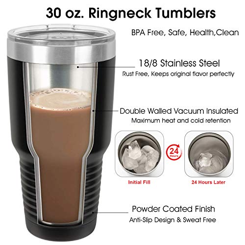 Personalized Tumblers 30Oz With Lids And Optional Straws, Your Name Or Text Engraved In Usa Customized Cups, Stainless Steel Vacuum Insulated Coffee Mugs, Father's Day Gifts By Iproductsus (Black) #TOP4