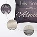 Fjfz Retro Vintage After All This Time Always Motivational Sign Inspirational Quote Cotton Linen Home Decorative Throw Pillow Case Cushion Cover for Sofa Couch, Gray Brown, 18