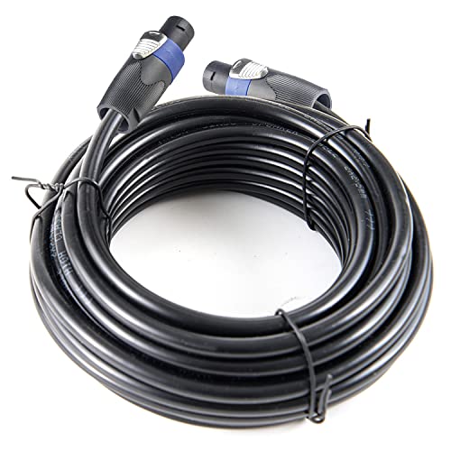 professional 30 feet 12 gauge speakon to speakon cables - 30ft 12awg speakon wires audio cords - 2 pack