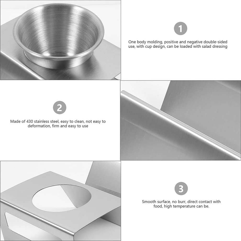 3Pcs Taco Holder Stand Stainless Steel Metal Taco Baker Stand Up Tray Mexican Pizza Roll Plate Display Rack for Potato Chips Shell Stand