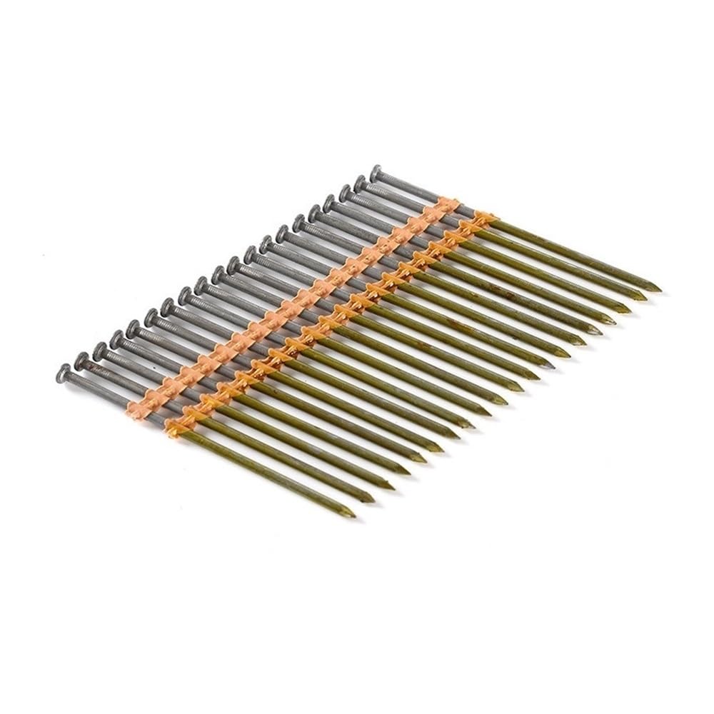 34 Degree Finishing Nail, DA 25mm-57mm 15 Gauge Framing Nail for Construction Industry, Galvanized Nails 600pcs(57mm)