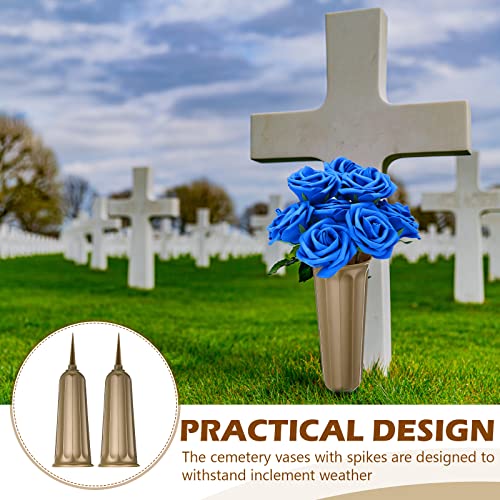 Vases de sol pour cimetière avec arêtes de stabilisation extérieure - 8