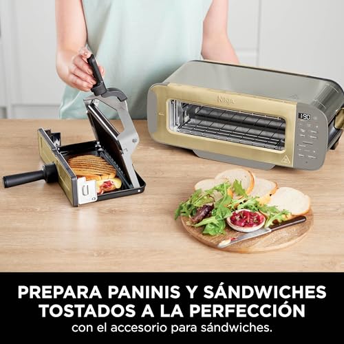 Miniatura 5 de Ninja Foodi Tostadora, Parrilla Y Sandwichera 3 En 1 Con Diseño De Volteo, 7 Funciones De Cocción, 7 Niveles De Tostado, Incluye Bandeja Para Hornear Y Bandeja Para Migas, Piedra Dorada St202eustgd