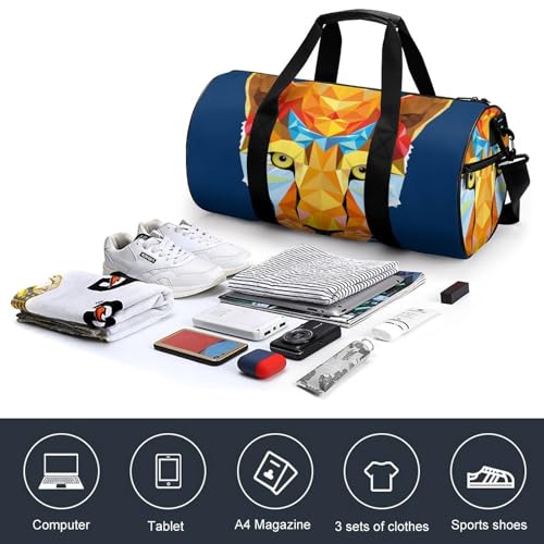 Duffel bag de sport lion multifonction pour voyage et randonnée