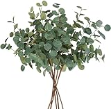 HOEXIUO 5 Tallos de Eucalipto Artificial, 60 cm Ramas Artificiales Decoracion, Follaje Artificial para Florero, Adecuadas...