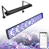 PopBloom H75 WiFi Reef Marine Aquarium Led Lighting Aquarium Plant Light Reef Lighting for Coral Reef SPS/LPS, APP Full Programmable, WiFi Group-Control (1 Lamp with Arm Kit)