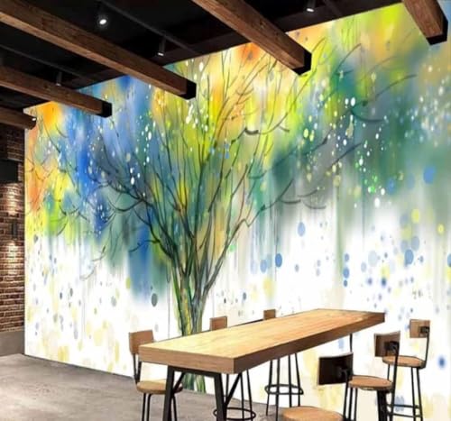 Papier peint grand arbre aquarelle XLMING 150x105 cm