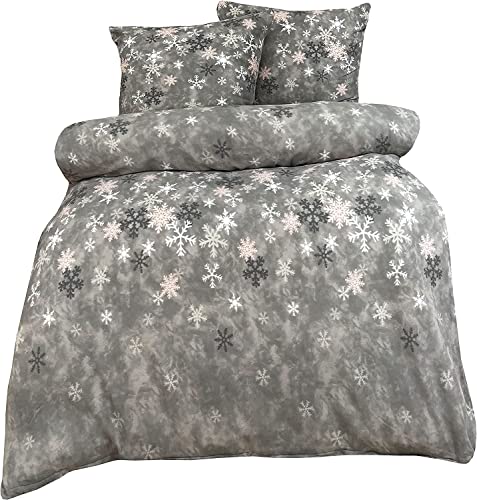 Bettwäsche 240x220 Weihnachten 20 Leonado Vicenti Winter Bettwäsche 220x240 cm Fleece Bettbezug...