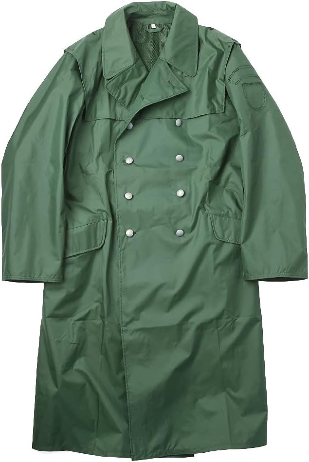 German Border Police Raincoat, Water-Resistant, Wind Resistant, Lightweight, 1950s, Made in Germany