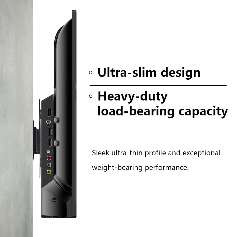 Universal Fixed Monitor Wall Bracket, Ultra Slim Low Profile TV Mount for 14-27 Inch Screens, Small TV Wall Bracket Supports VESA 75x75 to 100x100mm for RV Camper Use — view 5
