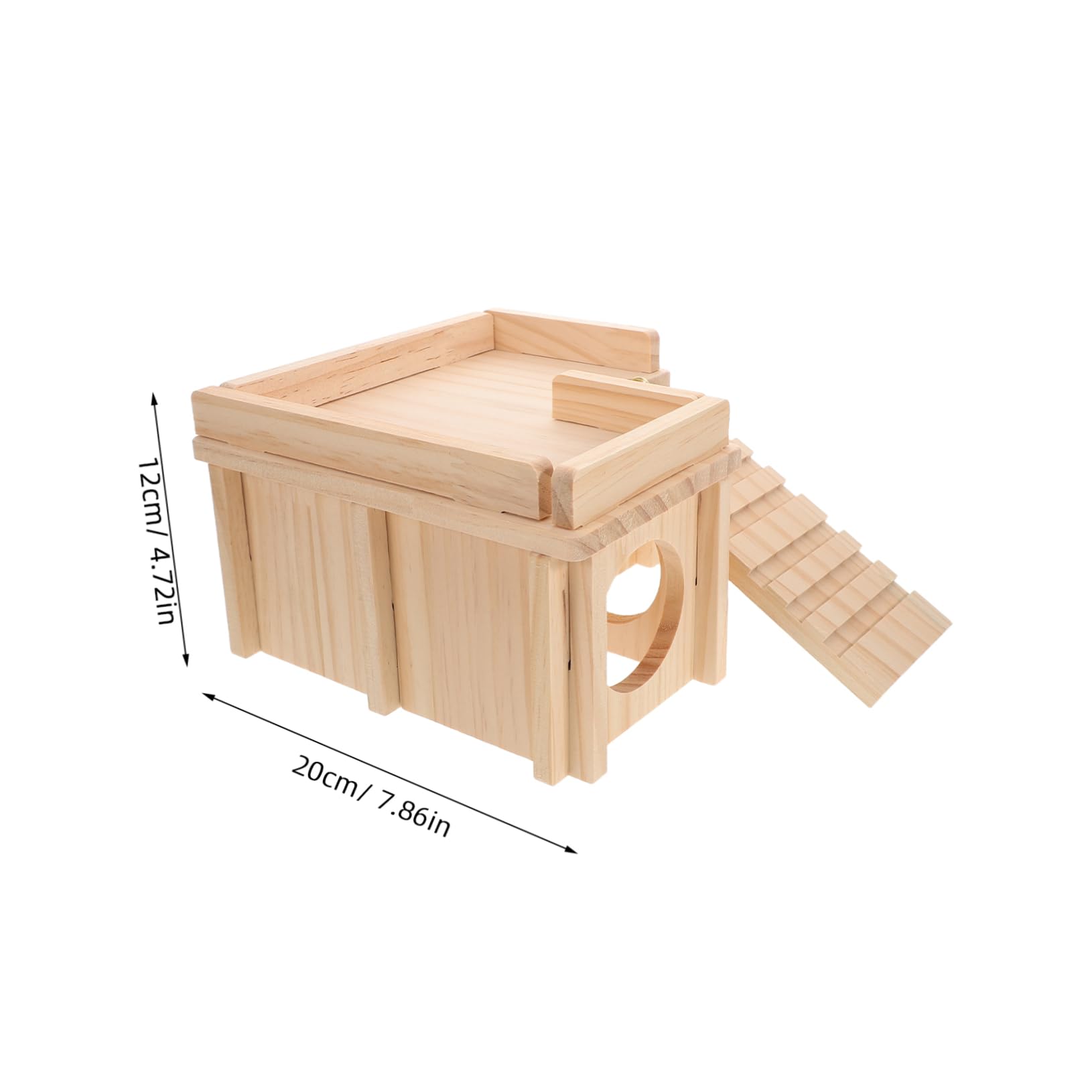 Abaodam Large Bearded Dragon Hideout Climbing Ramp Basking Platform Wooden Lizard Habitat Accessories for Desert Terrariums