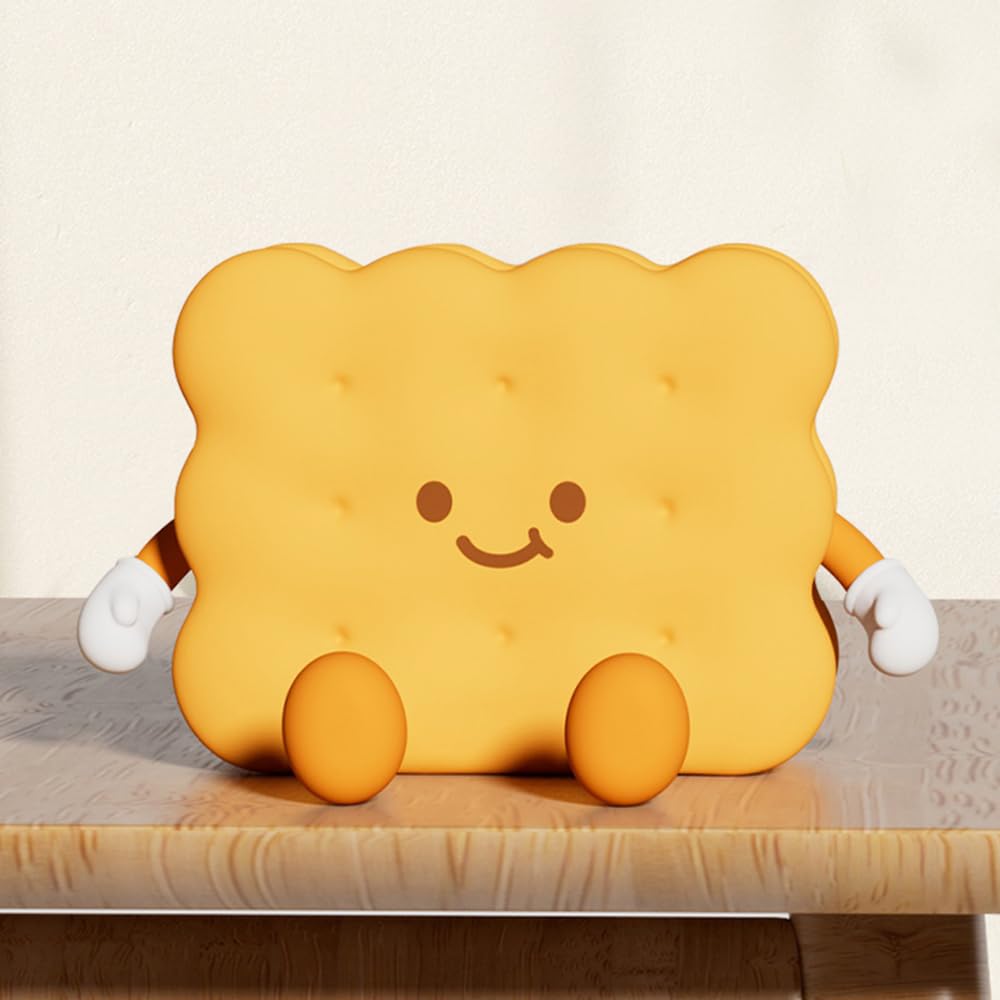 Bonita luz nocturna para niños, bonita lámpara de silicona para bebé, luz regulable, lámpara de noche para guardería, luz nocturna recargable, lámpara de noche para lactancia materna (galleta)