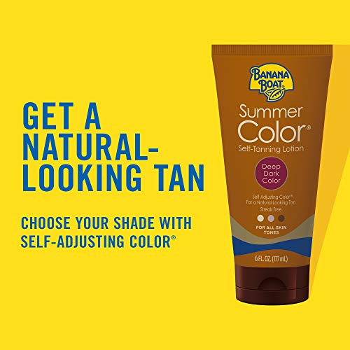 Banana Boat Summer Color Sunless Self Tanning Lotion, Reef Friendly, Deep Dark, 6Oz., 3 Count (Pack Of 1) #TOP1