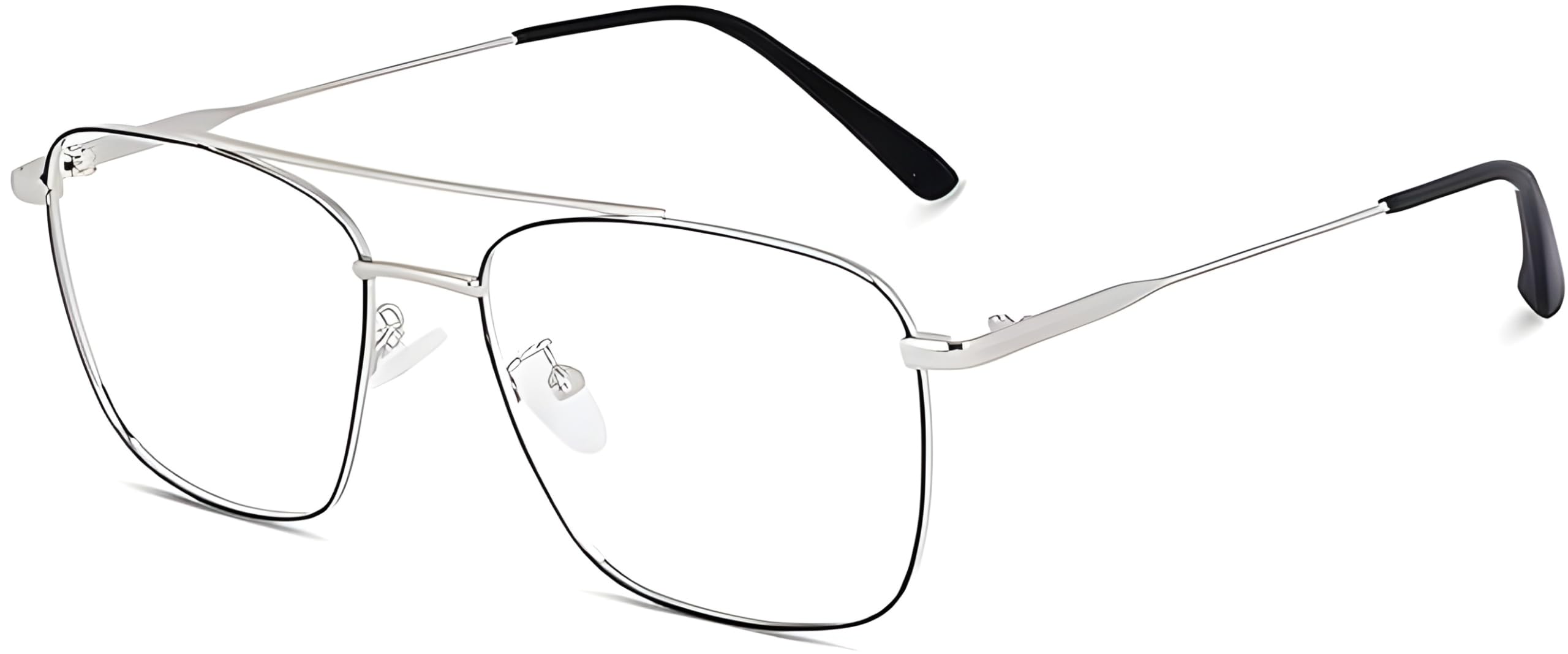 Roshfort Eyewear Zero Power Blue Cut & Antiglare Computer Square Eyeglasses | Men & Women | Medium - Pack Of 1-image-16