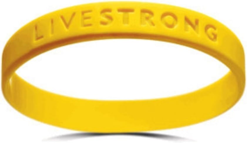 Official Live Strong Lance Armstrong Yellow Cancer LIVESTRONG Rubber Wristband Bracelet