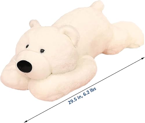 Vista 71 de Animales de peluche con peso, 19.7 pulgadas, 3.3 libras, juguete de peluche con peso de oso marrón, lindo cojín de felpa para adultos, niños y niñas