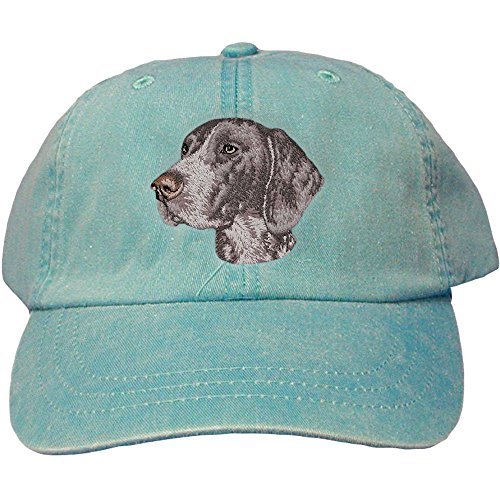Cherrybrook Dog Breed Embroidered Adams Cotton Twill Caps - Caribbean Blue - German Shorthaired Pointer