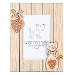 SPOTTED DOG GIFT COMPANY Cat Photo Frame, Wooden 4 x 6 Picture Frame for Wall Hanging or Tabletop Display, Cute Home Room Decor, Gifts for Cat Lovers & Pet Owners, Portrait - White Brown