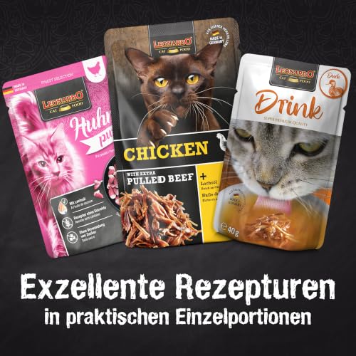 LEONARDO Katzenfutter Kennenlernpaket, 2 Sorten Trockenfutter und 5 Sorten Nassfutter für Katzen, ohne Zusatzstoffe, für alle Rassen… – Ansicht 5