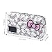 Impressions Vanity Hello Kitty Cosmetic Pouch with Waterproof Faux Leather, Zippered Bag For Travel Size Toiletries, Makeup Bag Organizer With Inside Pocket With Extra Slip Pocket (White/Pink)