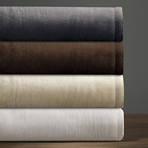 DownTown Company Granny Blanket - 100% Natural Egyptian Cotton Blanket with Pure Cashmere Softness, Imported from Portugal - Premium Throw Blanket for Bed, Sofa, or Couch – Queen Size, Grey Color