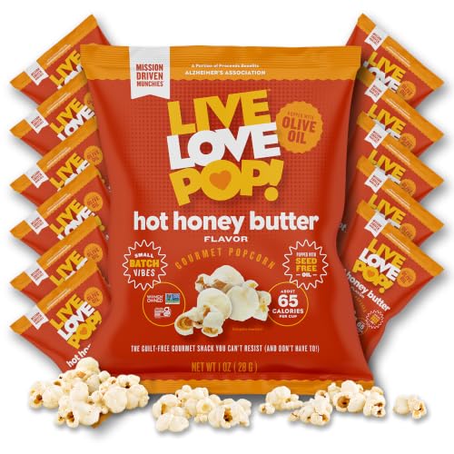 Live Love Pop, Hot Honey Butter Popcorn, Healthy Snack No