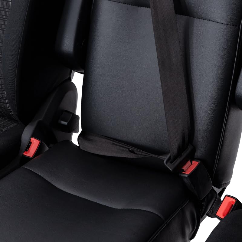 Sprinter Van (2007-2018, 2019+) Jump Seat with Quick-Release Base & Integrated 3-Point Seatbelt, 2.5 Density Foam, Padded Headrest