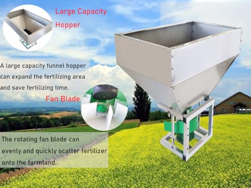 Tractor Fertilizer Spreader, 42.3gal/160L ATV Broadcast Spreader Electric miniatura 6