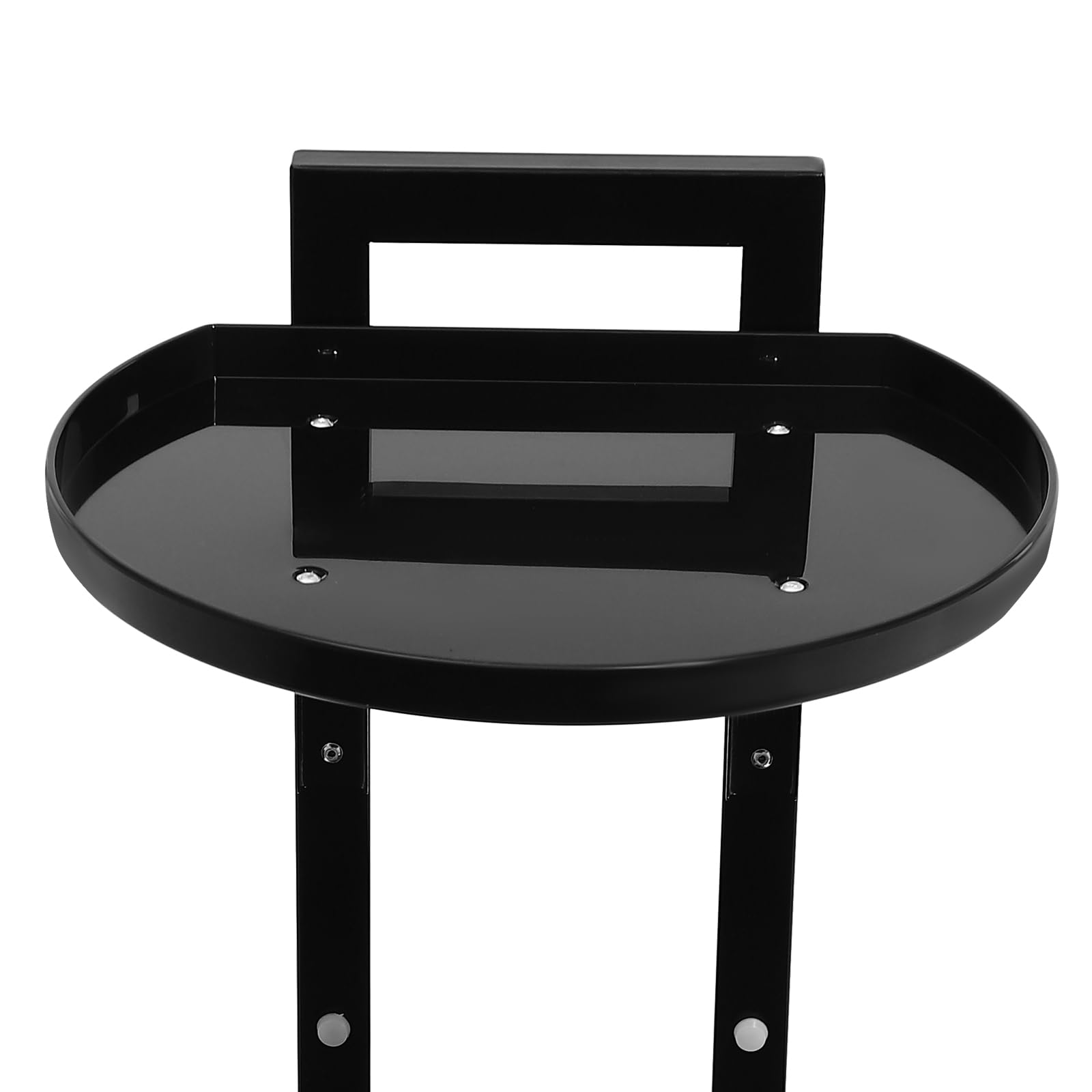 Carro portaherramientas Plegable Ruedas Color Negro peluquería barbería salón de Belleza Esteticista Camarero SPA etc. También Apto Uso doméstico. Bandeja Ruedas Comercial.