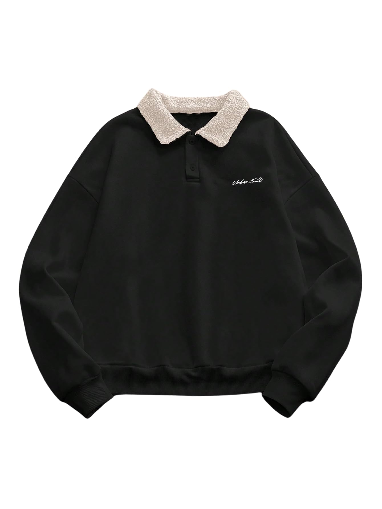 SOLY HUX Men's Fall Sweatshirts Collared Pullover Sweater Tops