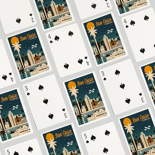 Baraja de cartas Póker San Jose California retro miniatura 4