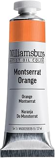 Williamsburg Artist Oil Colors by GOLDEN, Montserrat Orange, 37 ml tube, Professional Oil Paint, Opaque