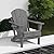 MUCHENGHY Folding Adirondack Chairs, Patio Chairs, Lawn Chairs, Outdoor Chair, Adirondack Chair Plastic, Fire Pit, Weather Resistant with Cup Holder for Deck, Backyard, Garden(Gray)