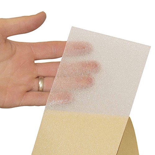 60 Foot, Non-Slip Clear, Translucent Adhesive Grit Tape and Roller, PVC-Free, 4 Inch