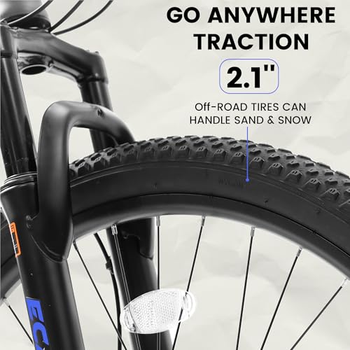 Image of Ecarpat 24 /26 /27.5 Inch Mountain Bike, Full /Front Suspension Mens Boys Mountain Bike with 21 Speed Steel Frame and Dual Disc Brakes, Adult Sport Bicycle for Trail City Road, Gift Choice