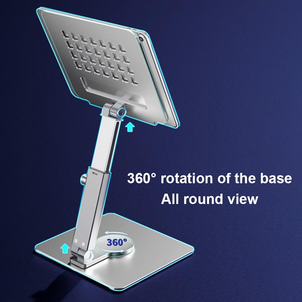 Ailan Soporte para Tableta Rotación Altura Ajustable Plegable Organizador para computadora portátil Soporte