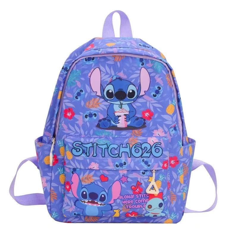 trettitre Backpack Stitch Cute Anime Student Schoolbag Cartoon Casual Travel Bag for Boys and Girls School Season Backpack (5)