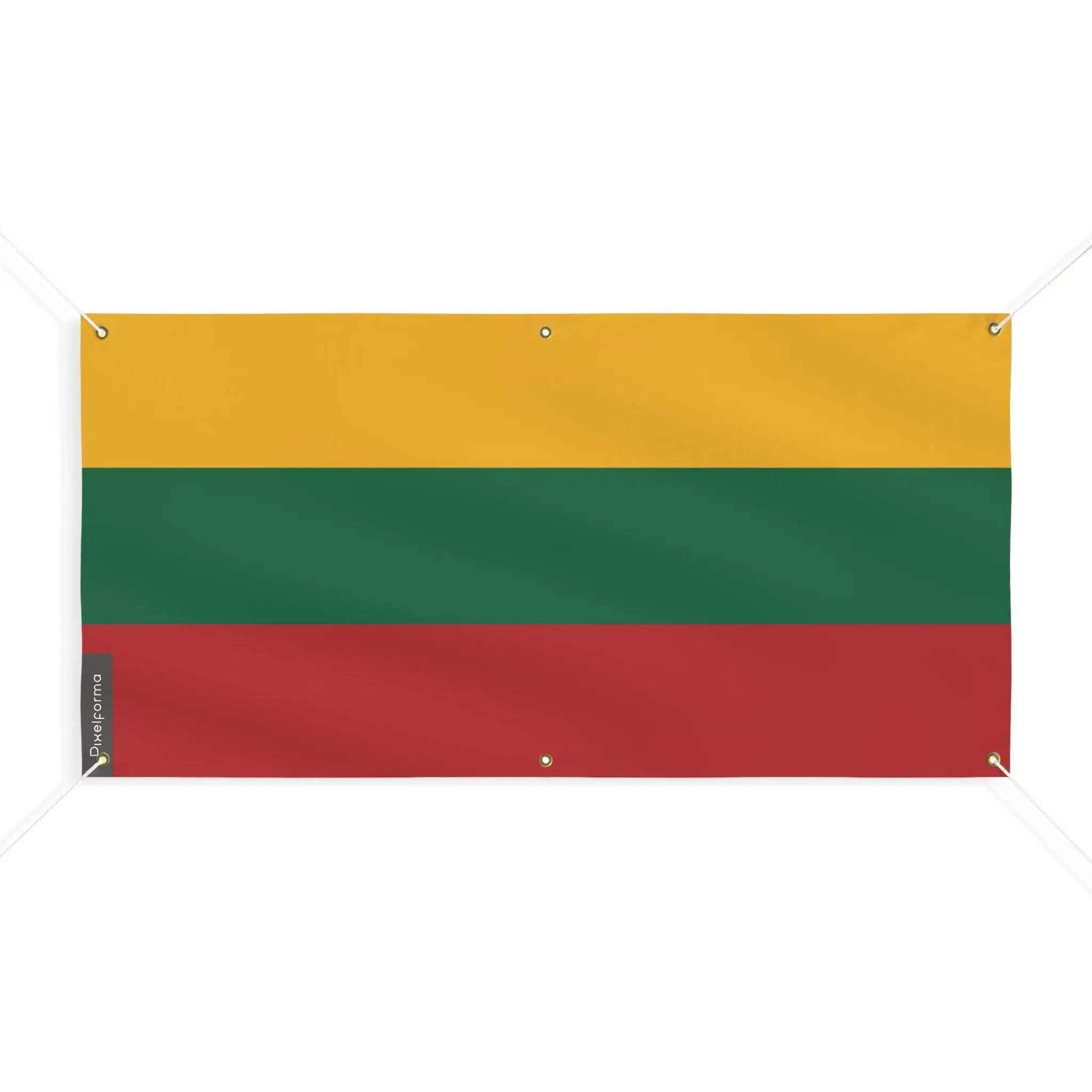 Drapeau Lituanie 190x380cm extérieur grand pavillon 6 oeillets M - 4