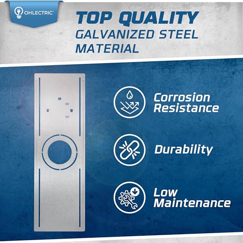 OHLECTRIC 6 Pack New Construction Mounting Plate for 4 & 6 Inch LED Downlight Easy Cutout Slim Steel Rough in Bracket Made of Galvanized Steel Recessed LED Light Plate by OHLECTRIC - Image 3