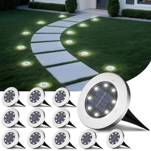INCX Solar Lights for Outside,12 Pack Solar Lights...