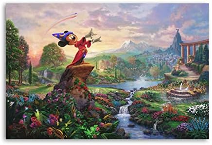 KJV Collection Mickeys Sweetheart Cove Fantasias Poster Decorative Painting Canvas Wall Art Living Room Posters Bedroom Painting 16x24inch(40x60cm)