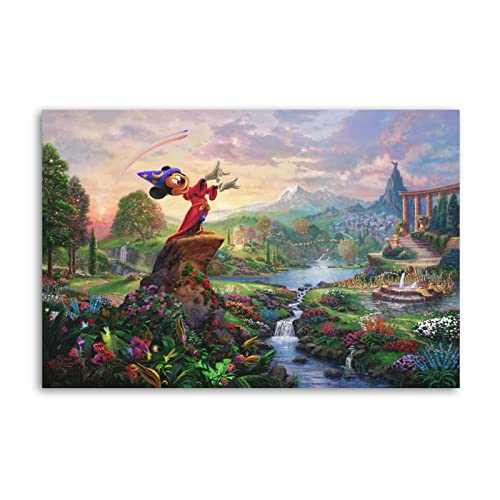 Kjv Collection Mickeys Sweetheart Cove Fantasias Poster Decorative Painting Canvas Wall Art Living Room Posters Bedroom Painting 16X24Inch(40X60Cm) #TOP3