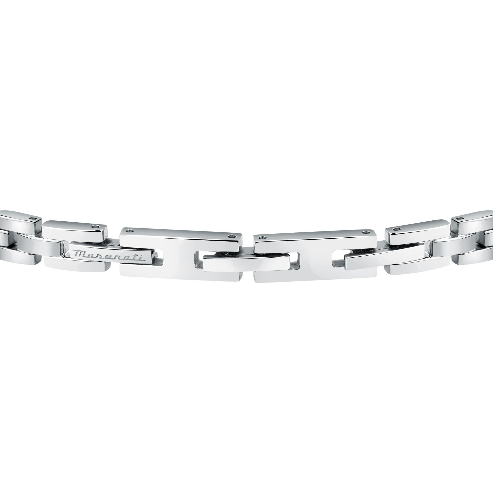 MASERATI Bracciale Uomo in Acciaio, Lunghezza 21.5 cm, Collezione ICONIC - JM324AVD57