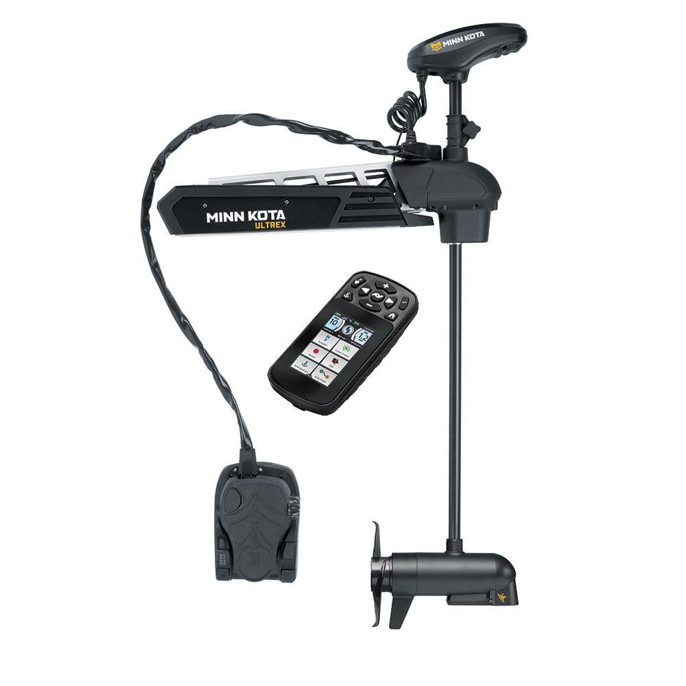 Minn Kota 1368880 Ultrex Freshwater Cable & Electric-Steer Bow-Mount Motor with MEGA Down Imaging, Digital Maximizer & i-Pilot Link GPS, 112 lbs Thrust, 45