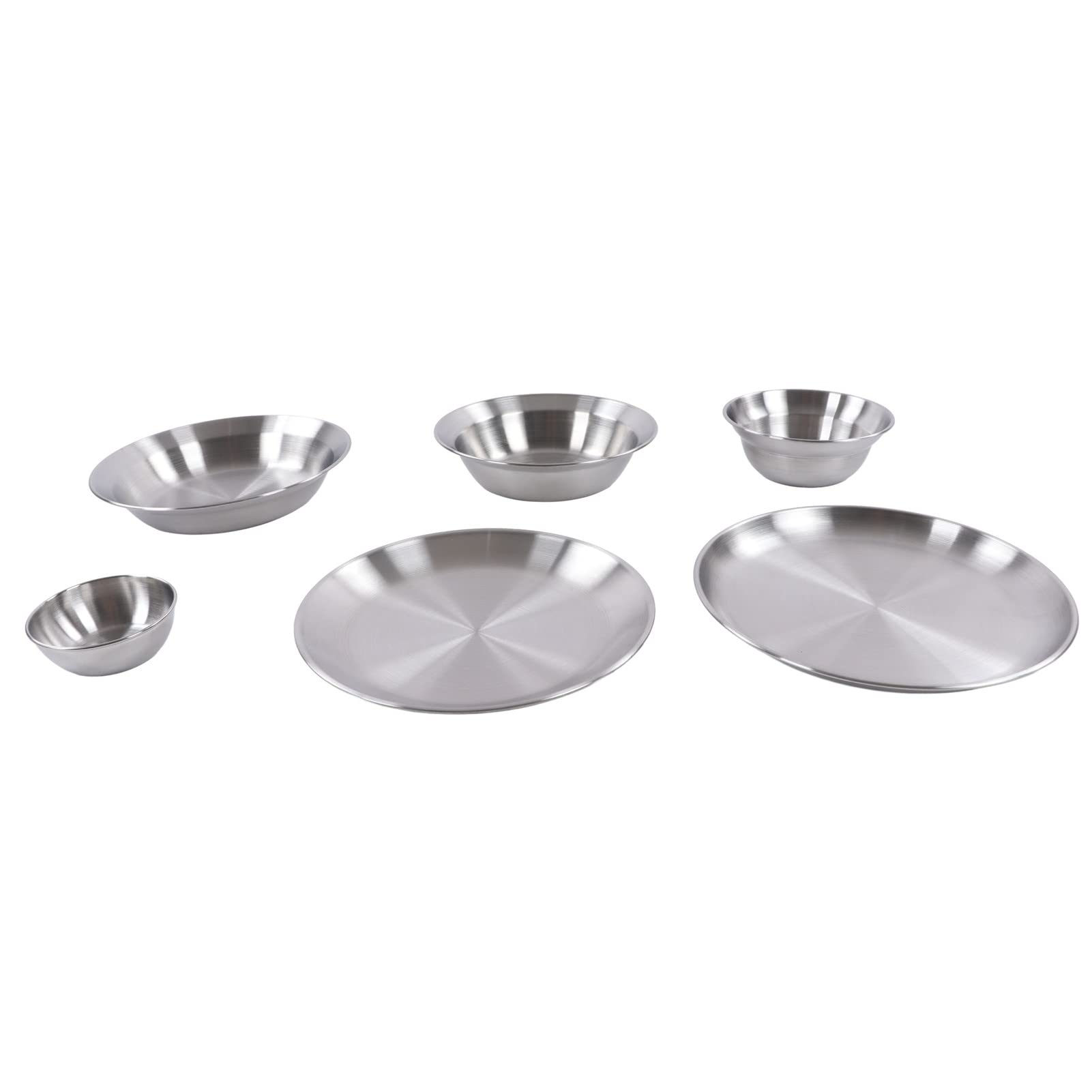 Juego de vajilla de Acero Inoxidable para Acampar, 12 Piezas, Kit Completo de vajilla con Bolsa de Almacenamiento, Juego de Platos y Cuencos Reutilizables para Acampar, Senderismo