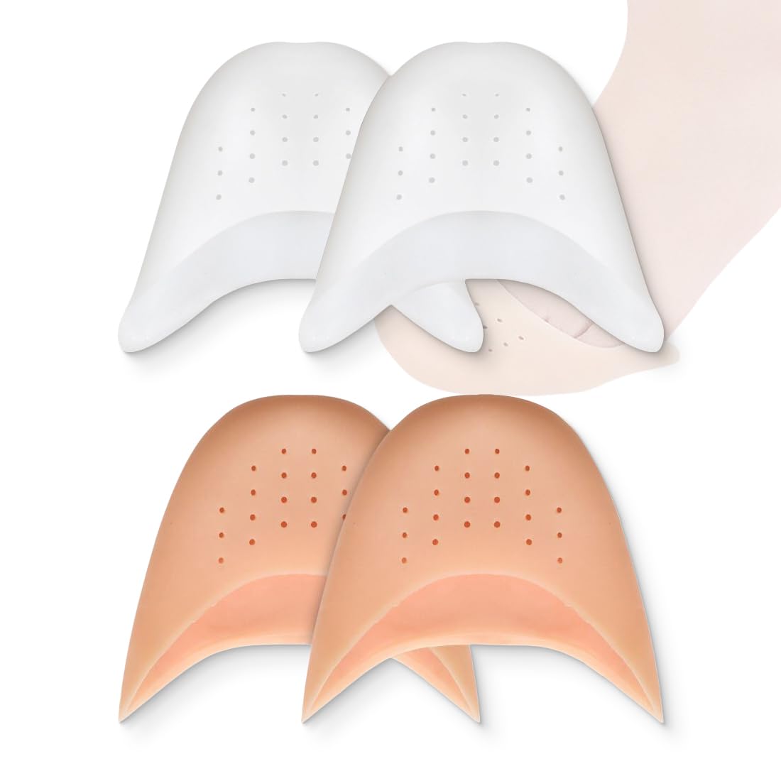 Puntera para Zapatos de Punta Protectores de Silicona para Ballet Antideslizantes Protector Dedos Pies Mujeres Niñas