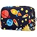 AITAI Bolsa de maquillaje grande bolsa de viaje cosmético organizador de dibujos animados espacial nave estelar Rocket