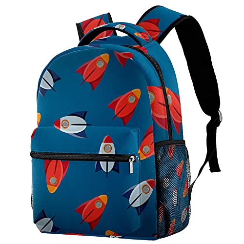 Sac à dos femme galaxie multicolore grand sac de voyage fusées et planète