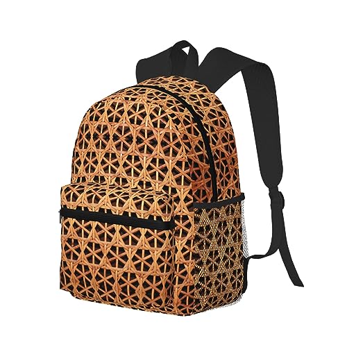 Sac à dos osier imprimé quadrillé résistant pour voyage et travail